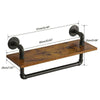 Rustic Industrial Pipe Wooden Metal Wall Floating Shelf Storage Shelving Unit UK