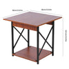 Retro Small Side End Coffee Table Wood & Metal Living Room Bedroom Furniture