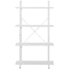 Bookshelf 4-Tier Industrial Storage Shelves Metal Ladder Living Room Display