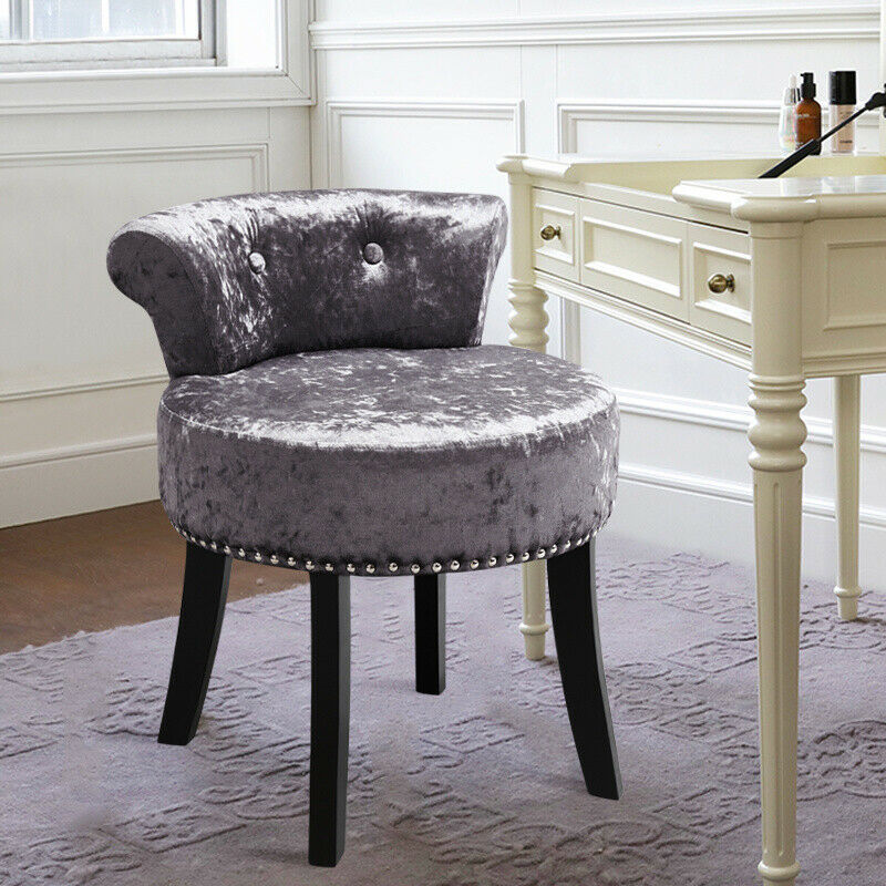Velvet Dressing Table Chair Vanity Stool Piano Stools Dining Chairs Bedroom Room
