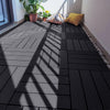 11x Composite Decking Boards WPC Garden Interlocking Tiles Balcony Patio Floor