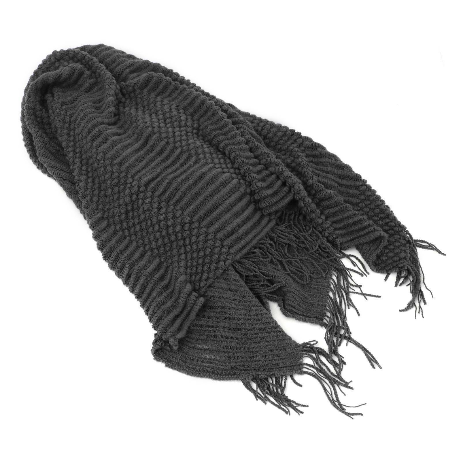 Chunky Knitted Thick Soft Blankets Hand Yarn Bulky Knit Throw Sofa Bed Blanket