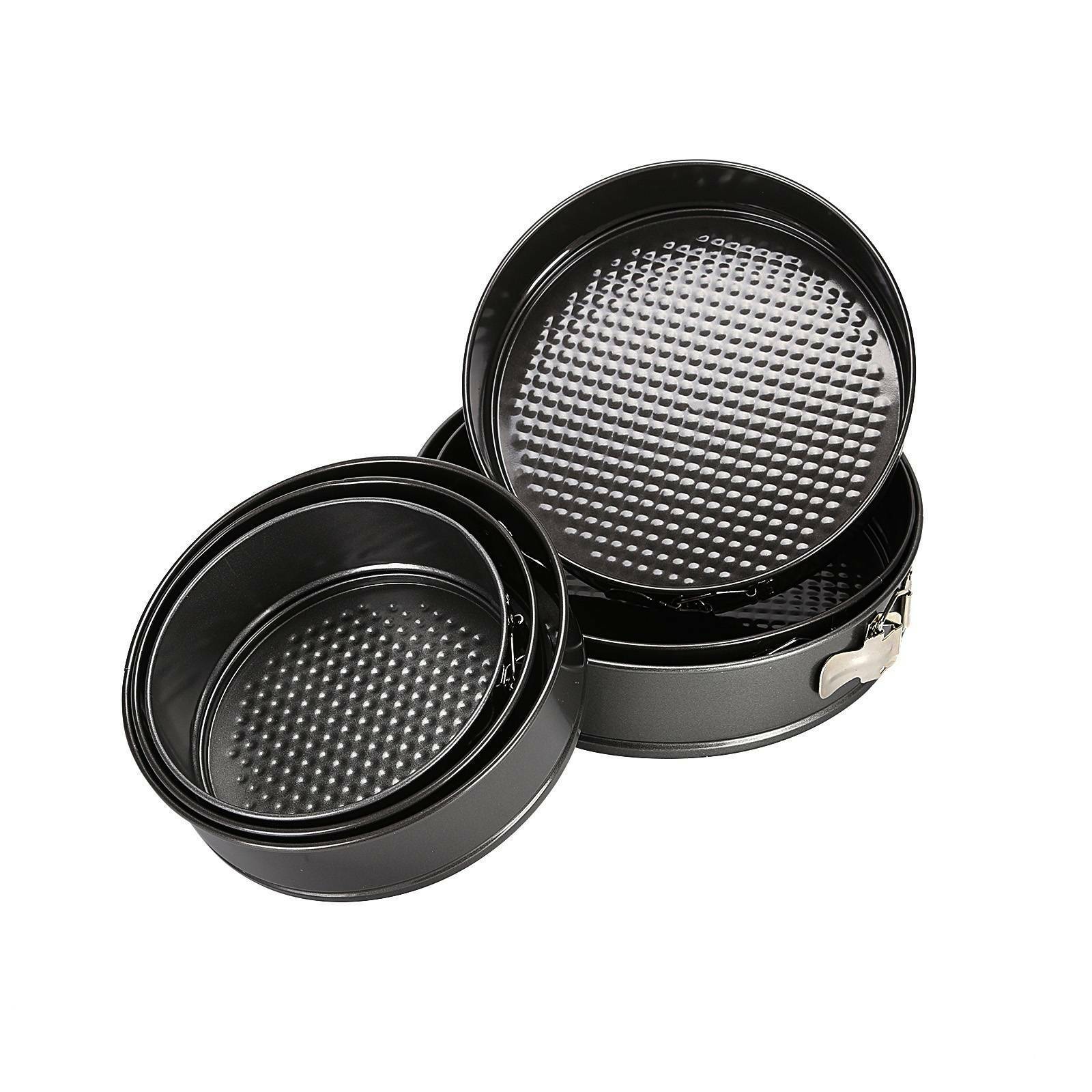SET OF 6 ROUND CAKE MAKING TINS NON STICK BAKING BAKE TRAY HOME PARTY WEDDING