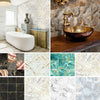 10-90X Mosaic Wall Tile Sticker Bathroom Kitchen Home Decal Decor Self Adhesive