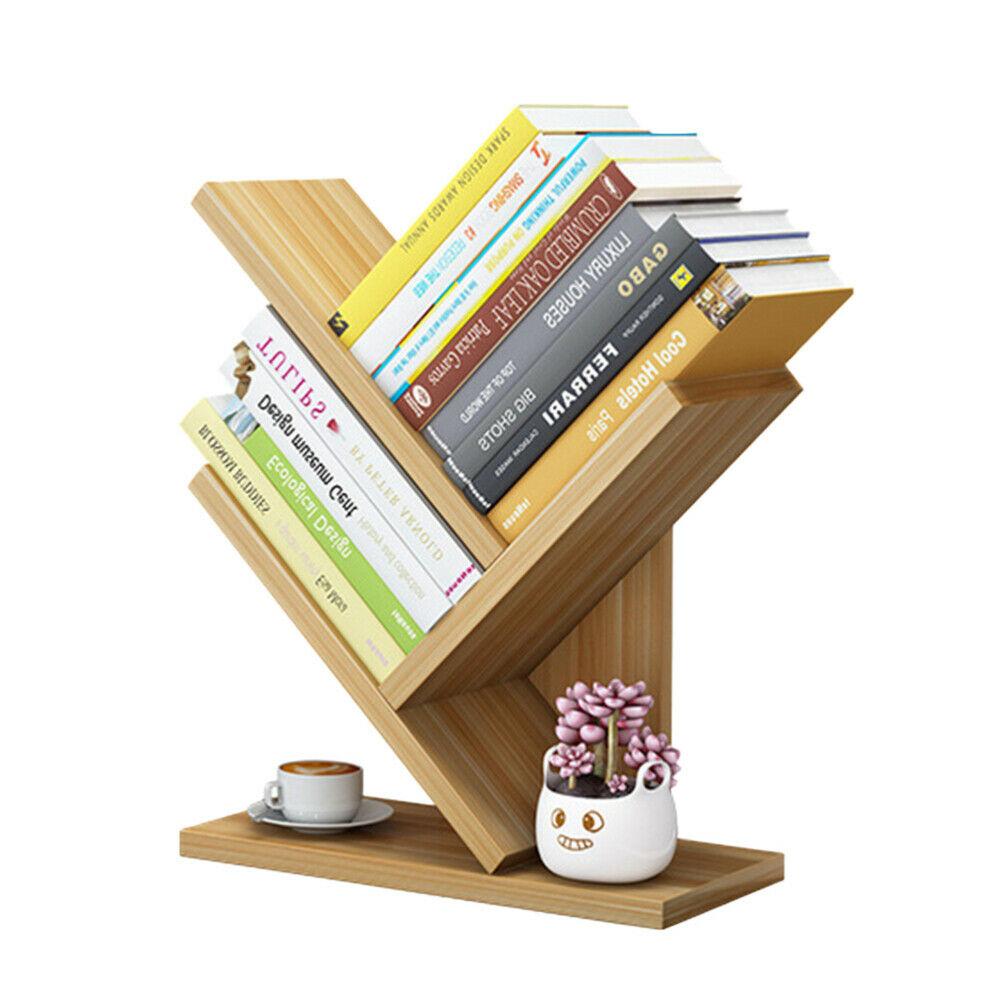 3-5 Layers Tabletop Bookcase Desktop Book Shelf Display Stand Holder Books DVD