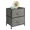 2 Drawer Fabric Bedside Table Chest of Drawers Cabinet Nightstand Storage Unit