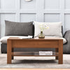 Wood Coffee Table For Living Room with Hidden Storage Lift-Top Table for Home
