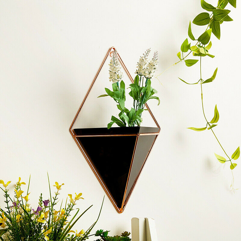 Wall Hanging Flower Plant Pots Geometric Art Decorative Basket Vase Planter Box