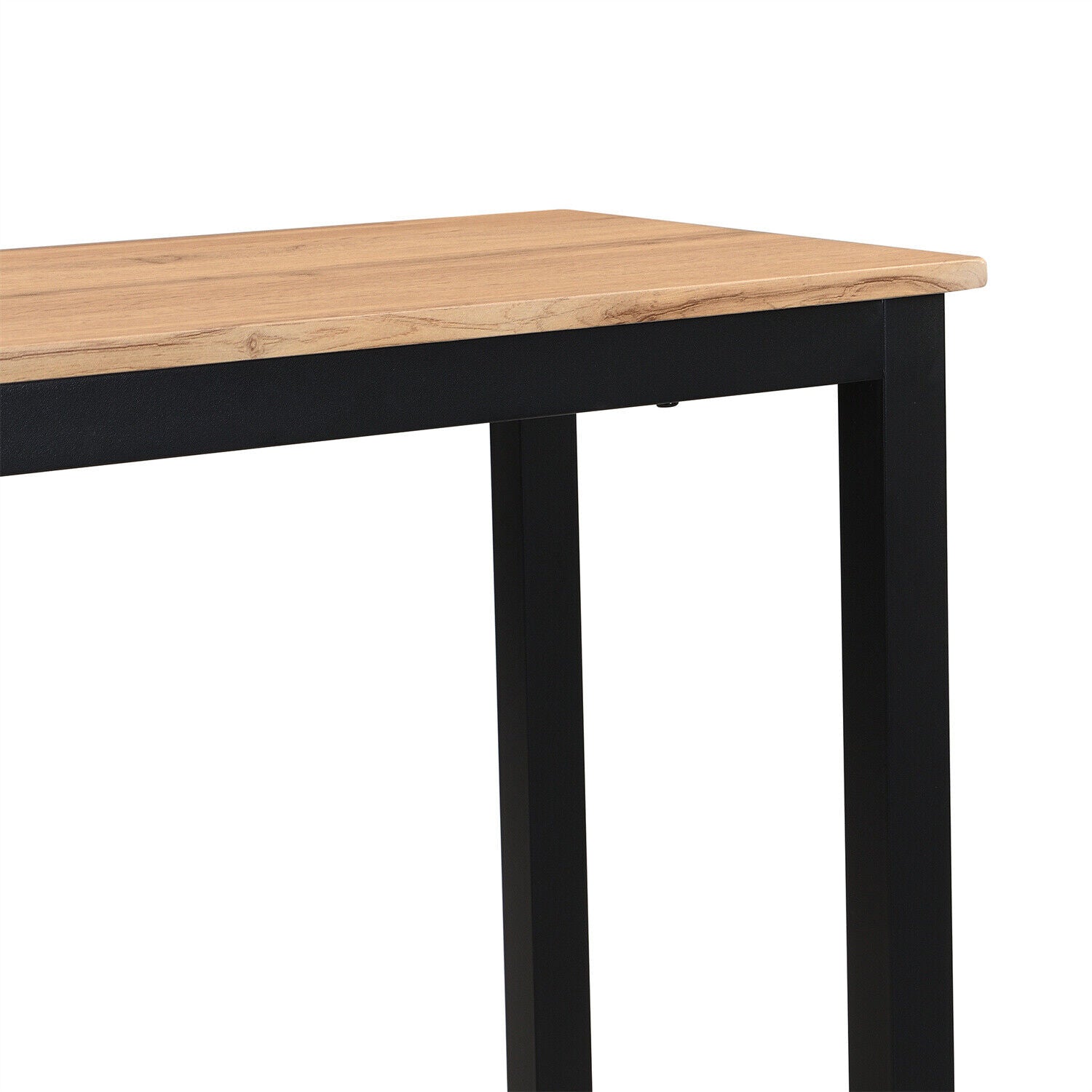 Dining Set Breakfast Bar Table and 3 Stools Industrial Kitchen Dining Room HT