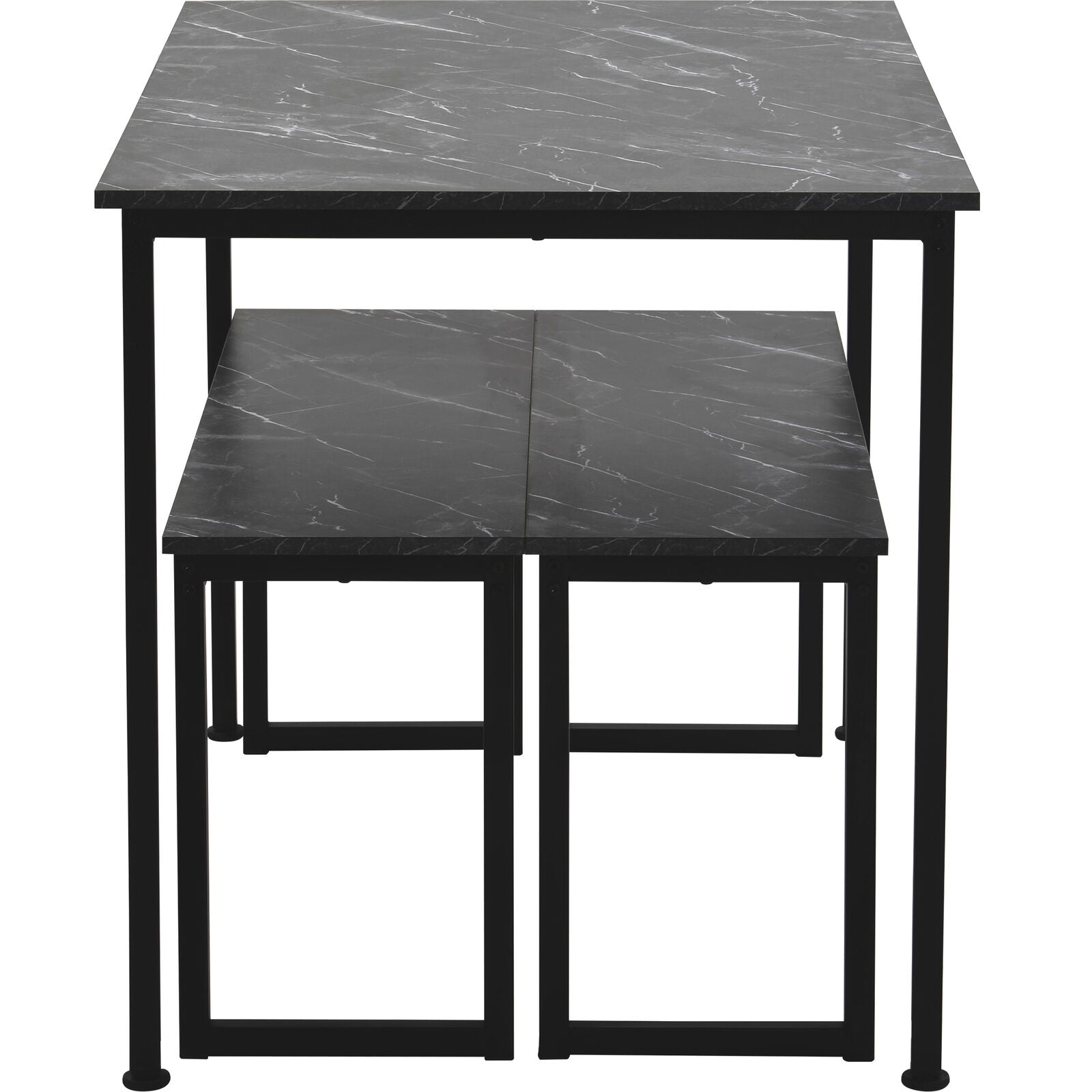 3 Piece Dining Table and Bench Set 4-Person Space-Saving Kitchen Dinng Room