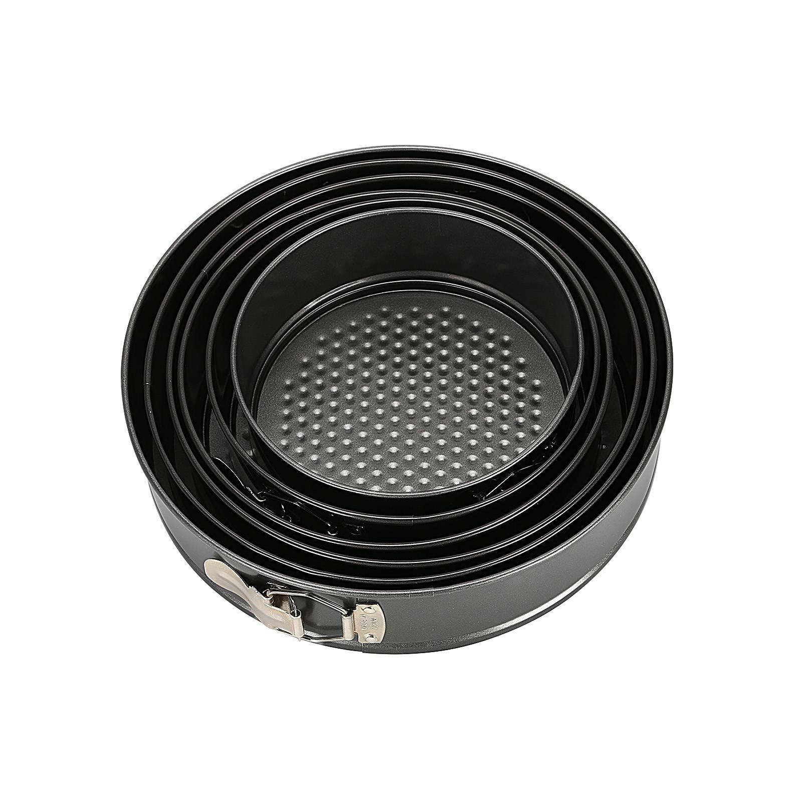 SET OF 6 ROUND CAKE MAKING TINS NON STICK BAKING BAKE TRAY HOME PARTY WEDDING