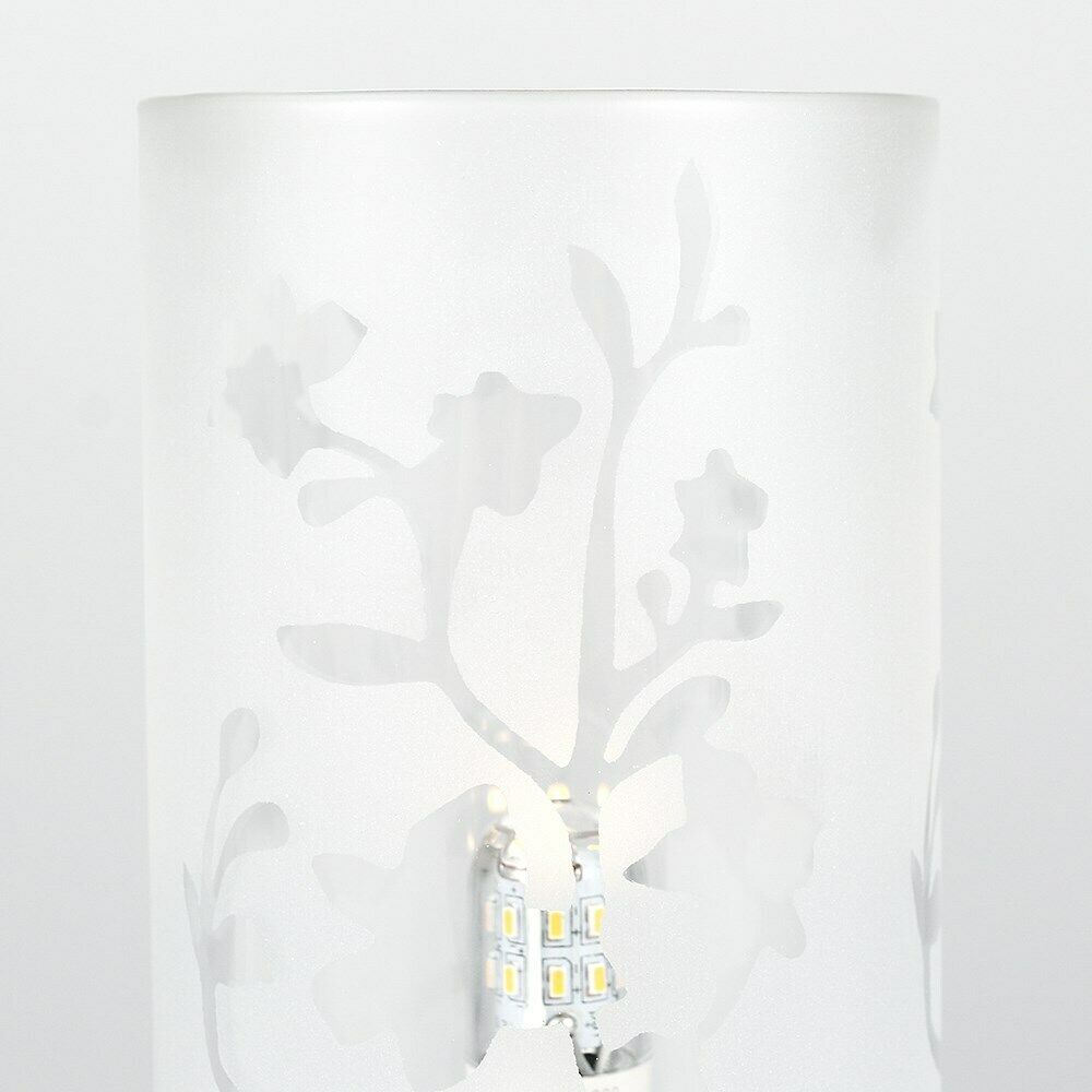 Modern LED Chrome Touch Dimmer Table Lamp Glass Shade Bedside Lounge Lighting