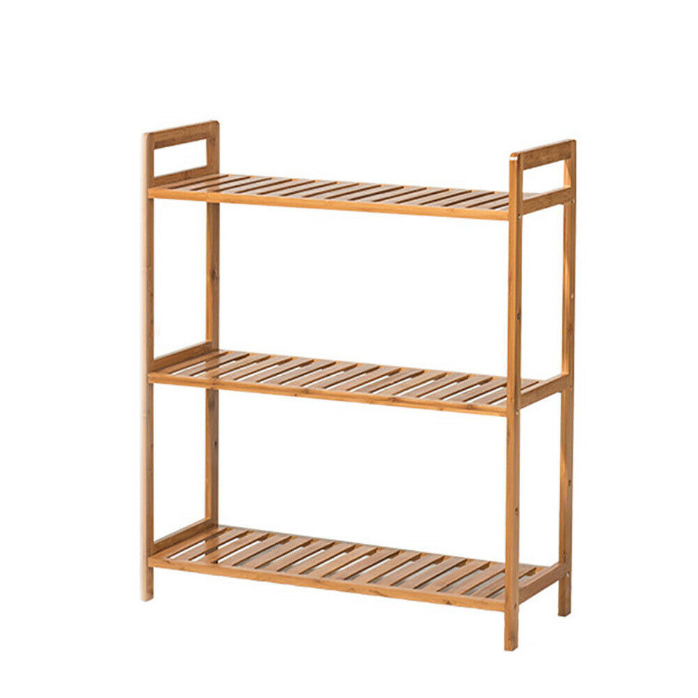 3/4/5Tier Wooden Organizer Bookcase Bookshelf Shelving Storage Rack Corner Shelf