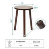 2x Small Side Table Round End Table Wood Plant Stand 3-Legs Stool Furniture Home