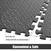 12 Mats / 48 Square Feet Extra Thich Gym Flooring Interlocking Floor Mats Black