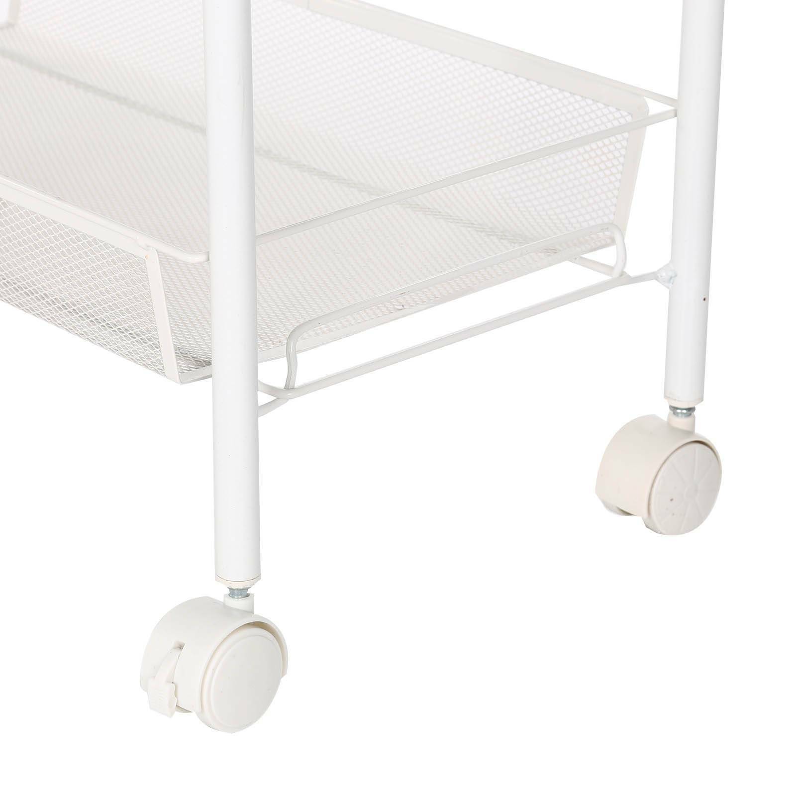 5 Tiers Metal Kitchen Trolley Cart Salon Beauty SPA Storage Shelf Rolling Wheels