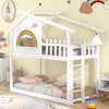 3ft Children's Bunk Beds Solid Pine Wood Kids Treehouse Single Bed Frame HT