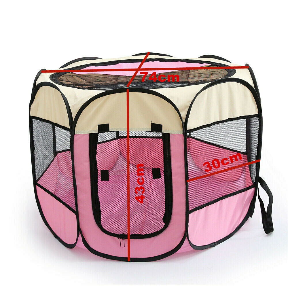 Large Fabric Dog Crate Cat Cage Pet Travel Carrier Puppy Play Pen Foldable Tent