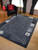 Modern Black Grey Rugs Mats Large Small Hallway Runners Big Floor Area Carpet