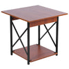 Retro Small Side End Coffee Table Wood & Metal Living Room Bedroom Furniture