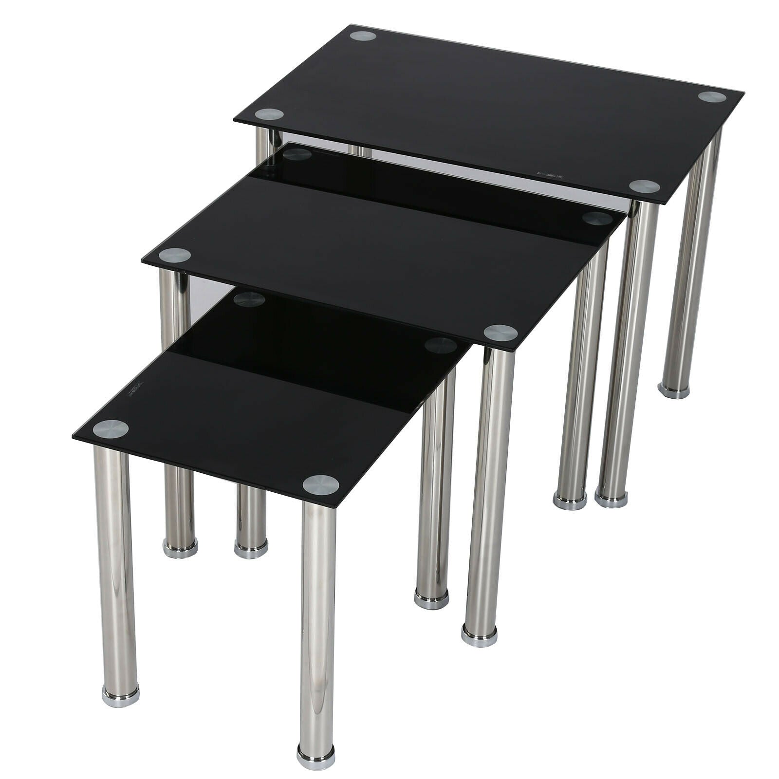 3 coffee set tables home living room black and white furniture metal feet