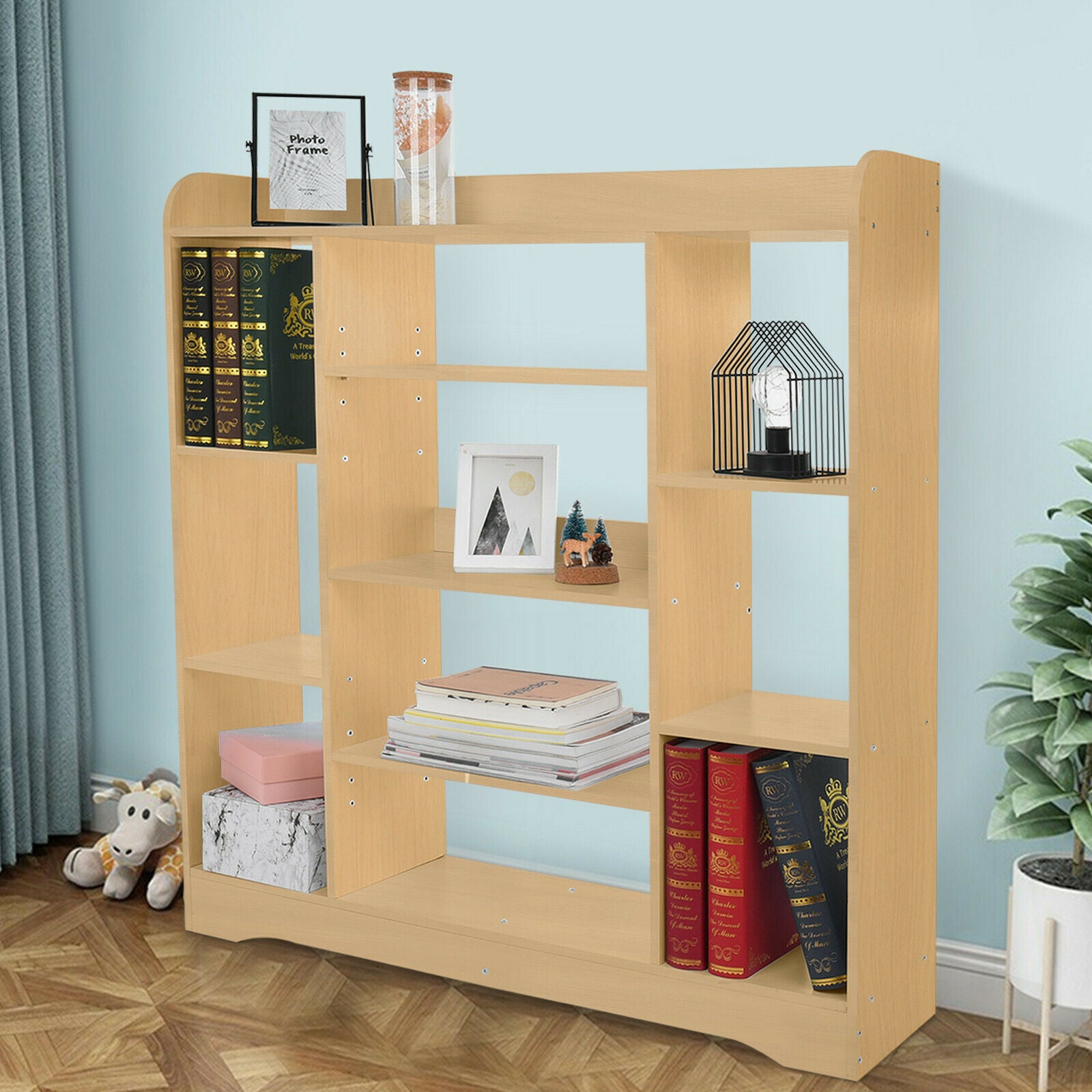 3 Tier Kids Adult Bookcase Kids Display Bookshelf Storage Unit Shelf Rack UK
