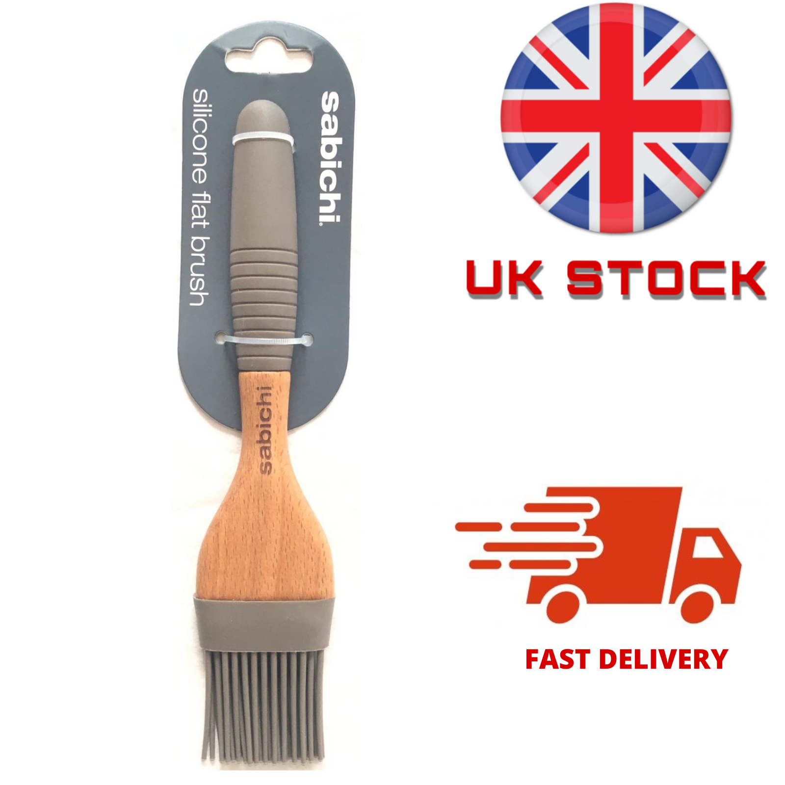 Silicone Pastry Brush/Sabichi/Wooden/Roasting/Premium/Glazing/BBQ/Oiling/Cooking