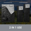 Waterproof Double Sleeping Bag Outdoor Camping Single Convertible W/ Pillows&Bag