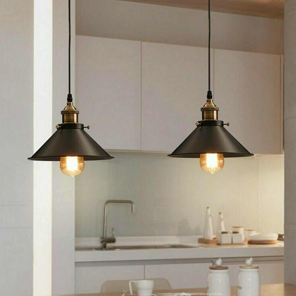 Vintage Industrial Metal Ceiling Pendant Shade Modern Hanging Retro Lights Lamps
