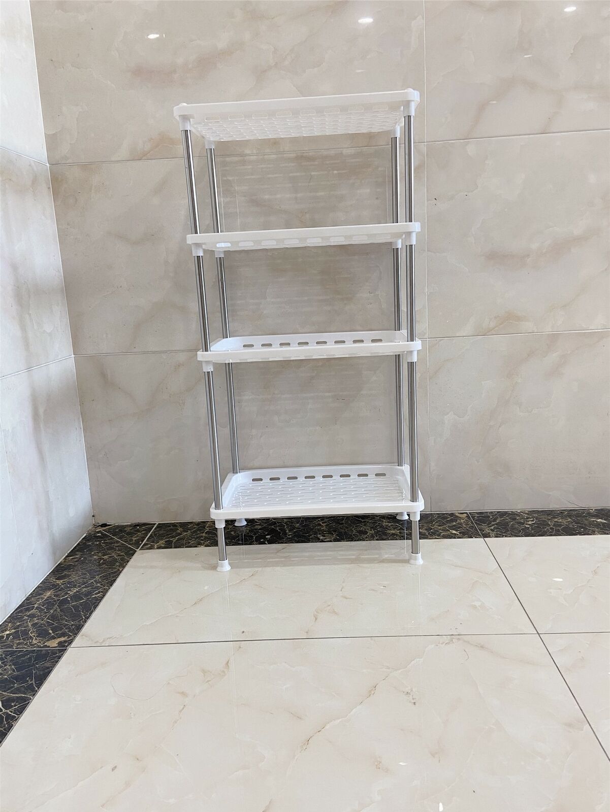 Large 4 Tier Shelving Unit Kitchen Storage Rack Standing Shelf Organiser Stand