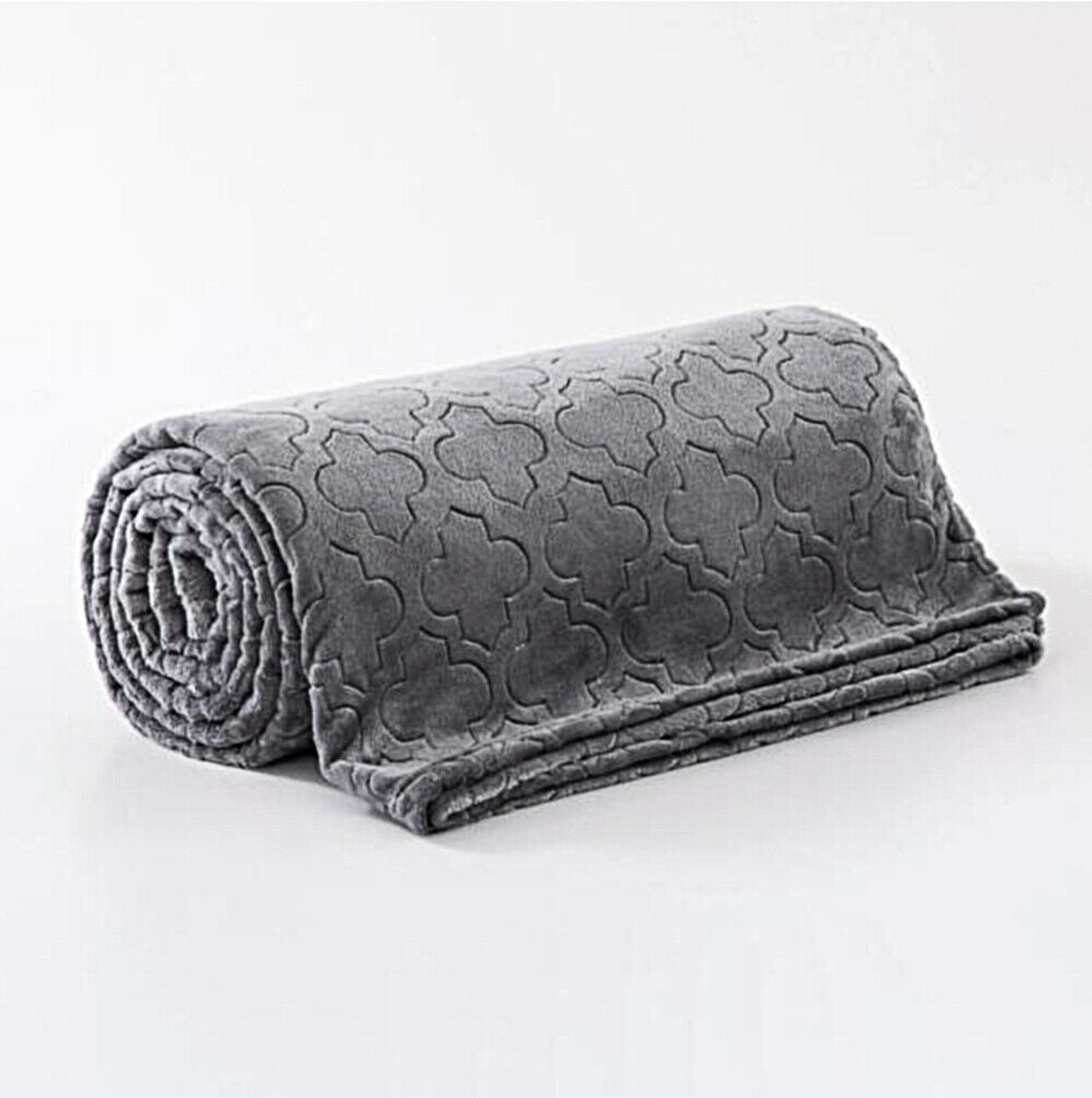 Fleece Throw Blanket Large Sofa Bed Thick Warm Faux Fur Mink Double & King Size