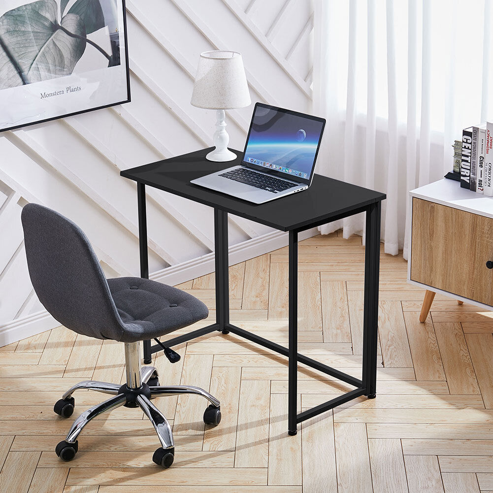 Black Computer Desk Study Table PC Laptop Workstation Home Office Furniture Wood