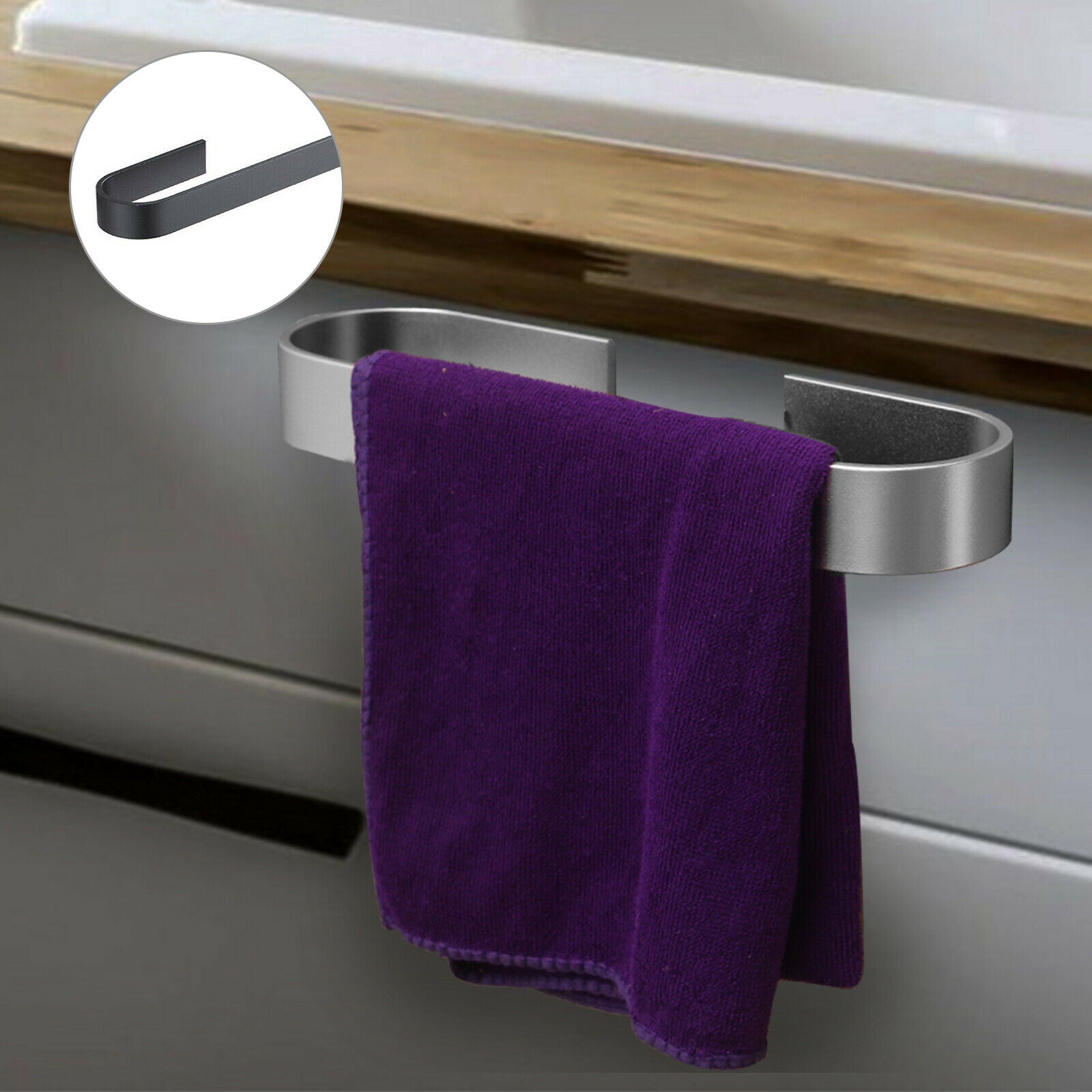 25cm New Towel Rail Rack Holder Wall Mounted Bathroom Shelf Stainless steel UK