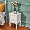White Bedside Table With Drawer Cabinet Bedroom Furniture Storage Nightstand