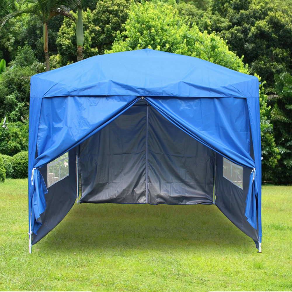 2x2m Pop Up Gazebo Marquee Outdoor Garden Party Tent Canopy 4 Side Panels New