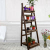 4 Tier Ladder Book Shelf Bookcase Garden Flower Plant Pot Display Rack Wooden