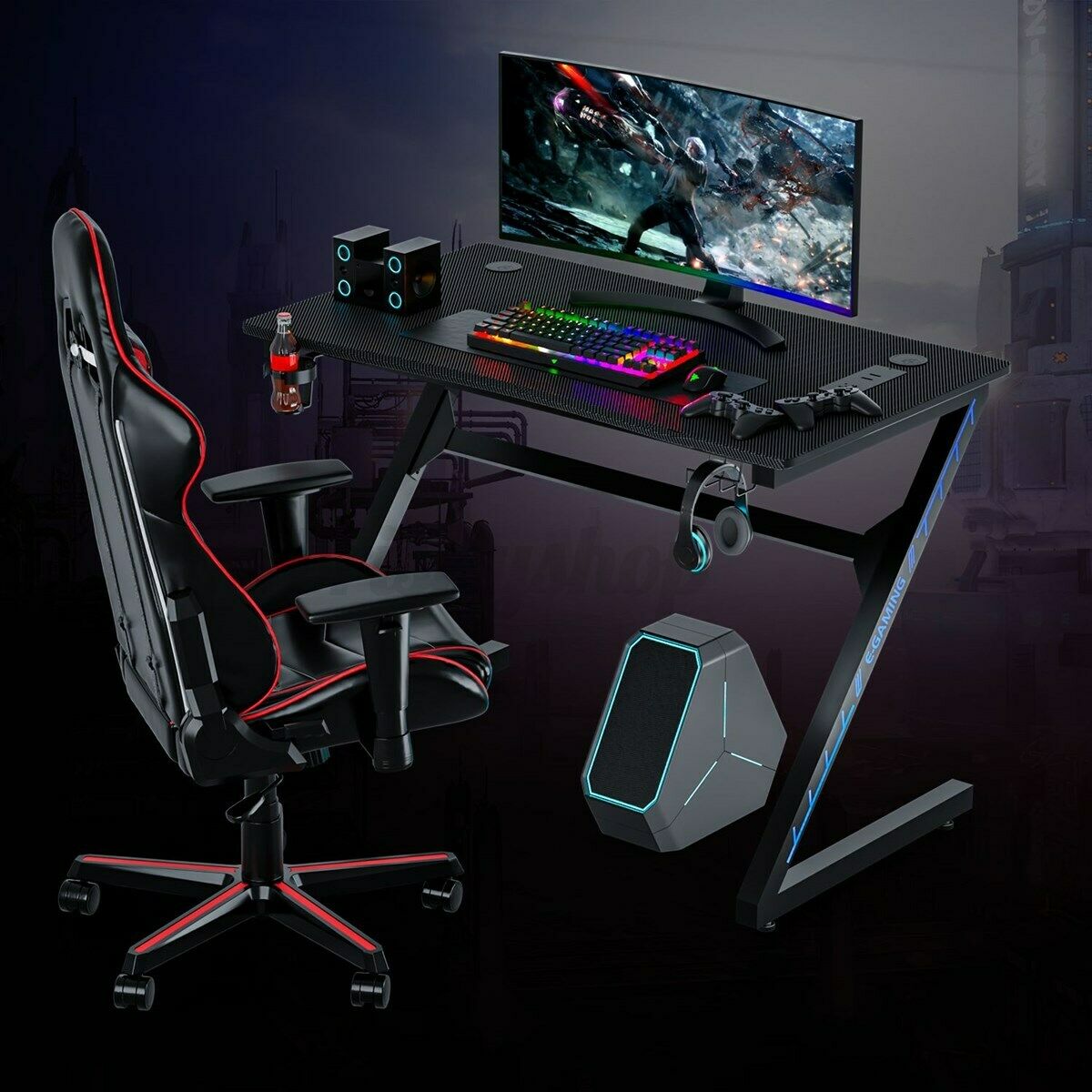 Ergonomic pc store gaming desk