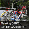 3 BICYCLE BIKE CAR CYCLE CARRIER RACK UNIVERSAL FITTING SALOON HATCHBACK ESTATE