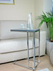 Wooden Sofa/Side/End/Laptop Table-Grey Glossy Top,Chrome Frame