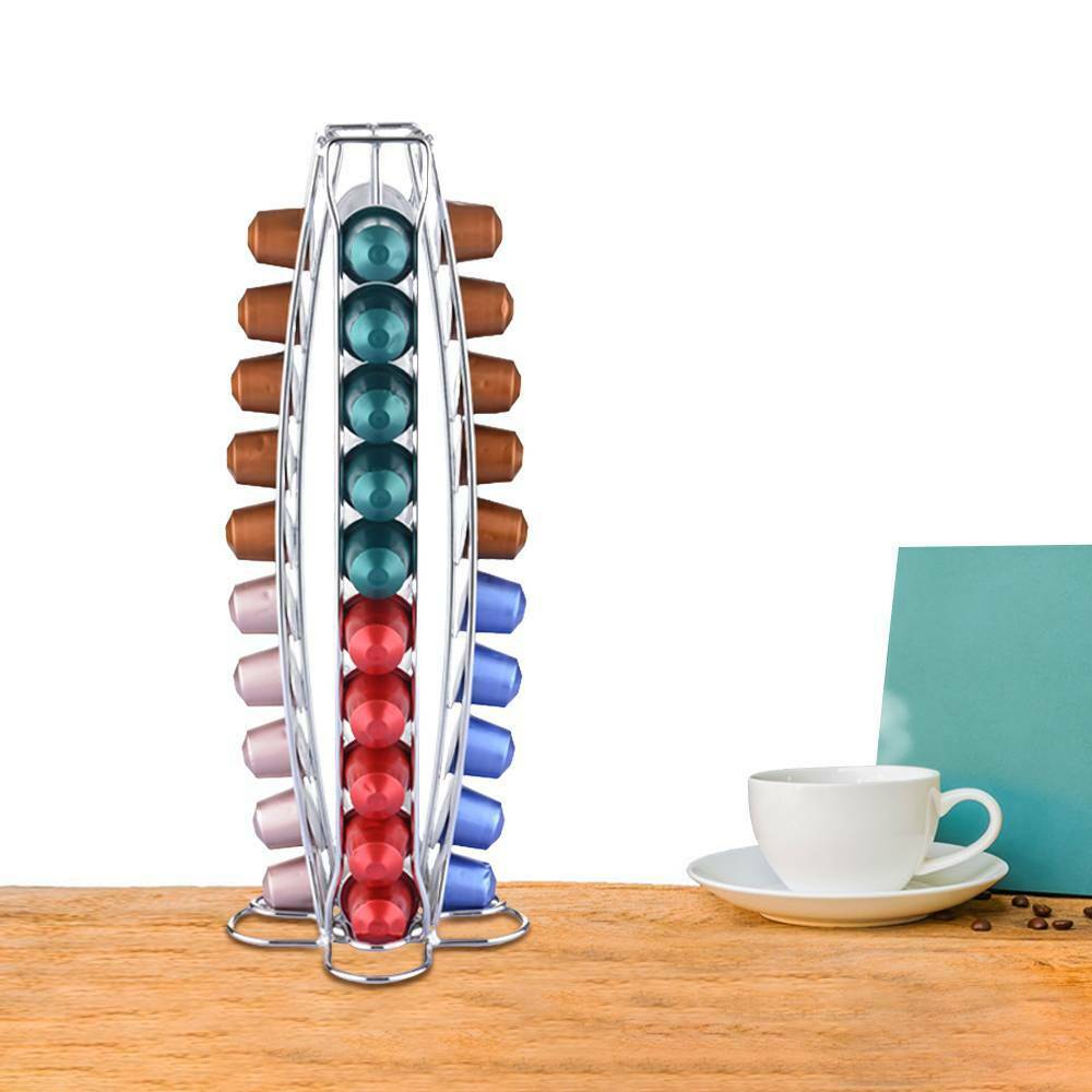 NESPRESSO 40 CAPSULE POD HOLDER STAND TOWER RACK STORAGE FOR KRUPS MAGIMIX (Coffee capsule holder)