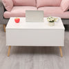 Living Room Lift Up Top Coffee Table with Storage Shelf Different Color Choice