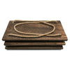 3 Tiers Rustic Wooden Wall Hanging Rope Shelf Mounted Floating Storage Unit Home