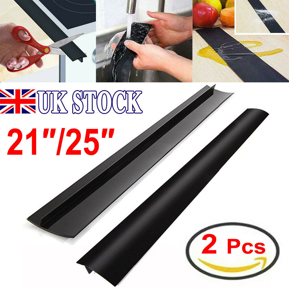 2X Silicone Kitchen Seals Gap Filler Stove Counter Gap Cover for Cooker Worktop