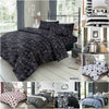 Multicoloured Printed Duvet Set Quilt Cover Bedding Set Single Double King Size