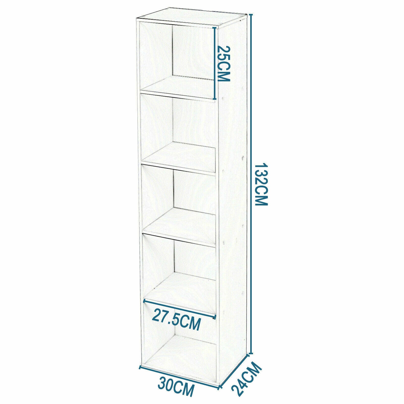 Storage Bookcase Display Shelf Unit Organiser 4/5/6 Cube Bookshelf Home Office