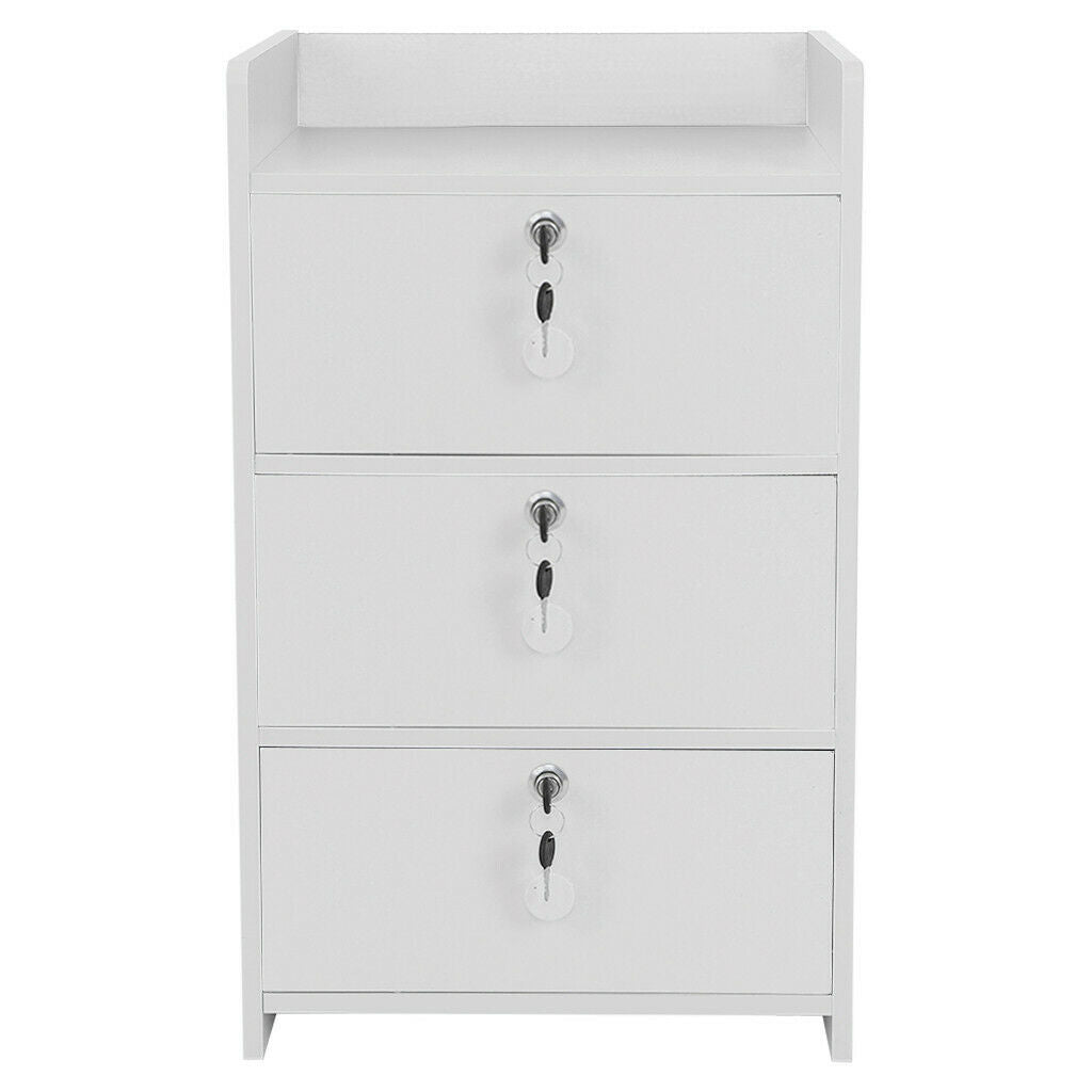 3 Drawers Bedside Table Bedroom Cabinet Storage Night Stand End Table White