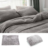 Teddy Fleece Duvet Cover Set Soft Warm Cosy Quilt Cover Set Single Double King