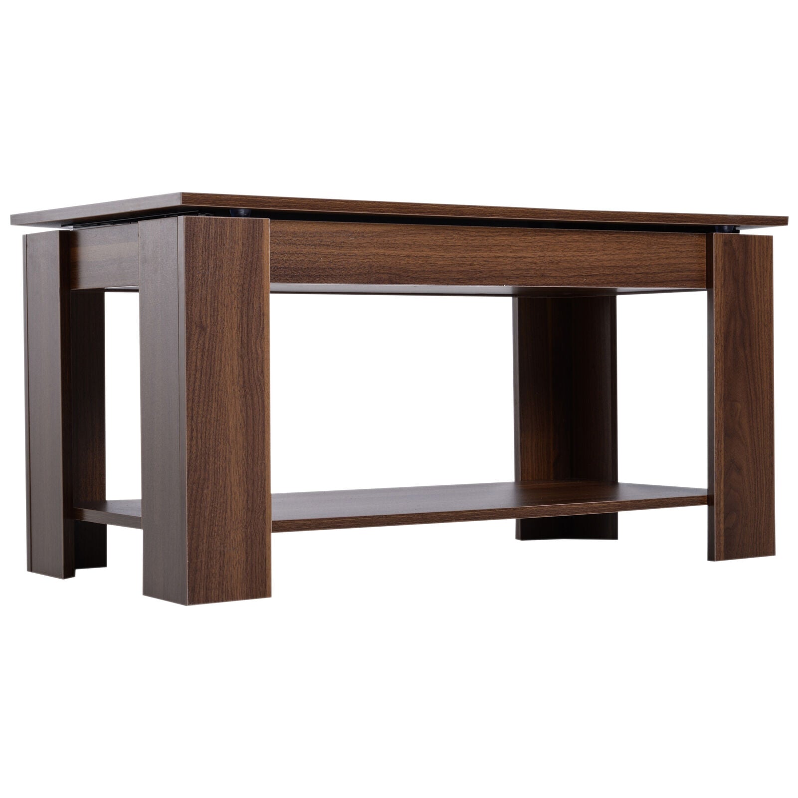 100cm Modern Lift Up Top Coffee Table Desk Hidden Storage Bottom Shelf Living