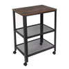Vintage Industrial Serving Drinks Trolley Cart Wooden Shelf Racks 3 Tier UK
