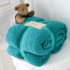 LUXURY TEDDY FLEECE POPCORN THROW OVER FOR SOFA BED BLANKET TRAVEL WARM & COSY